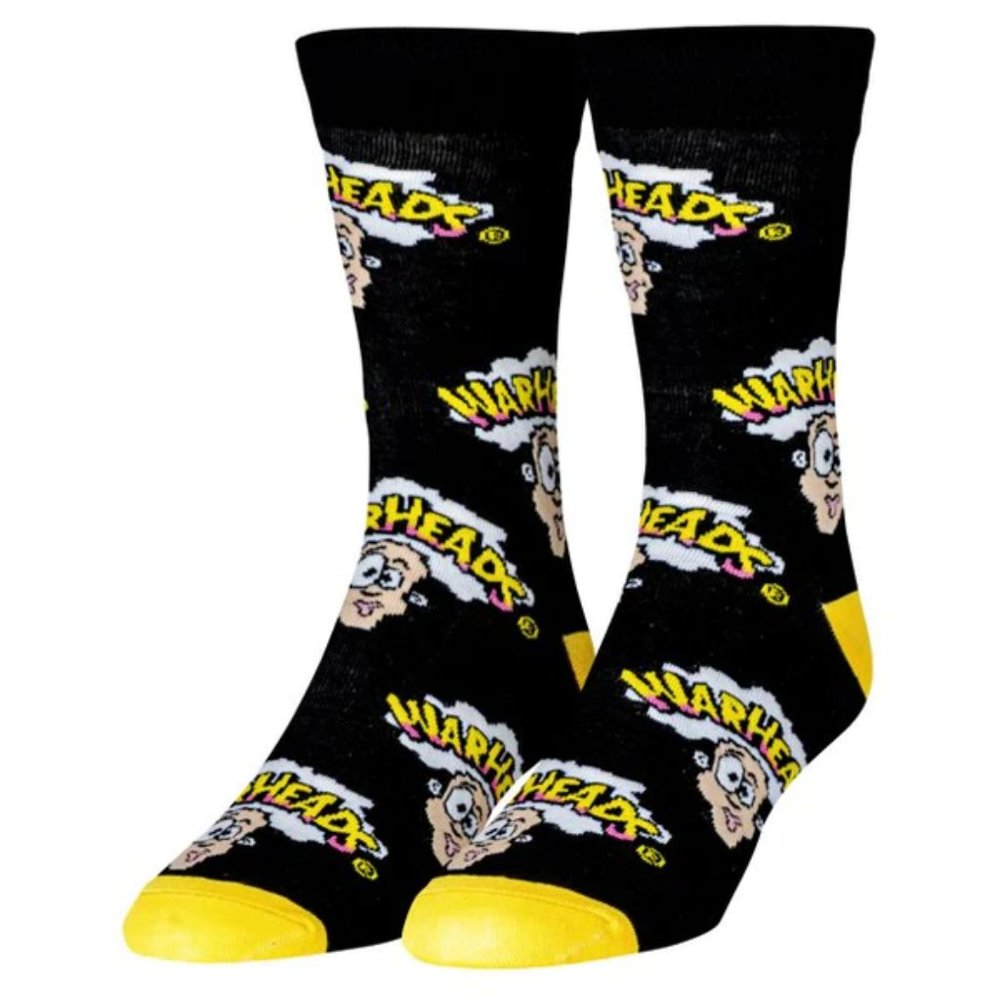 NEW MEN'S CRAZY SOCKS BLACK 1 PAIR WARHEAD'S SIZE 6-12